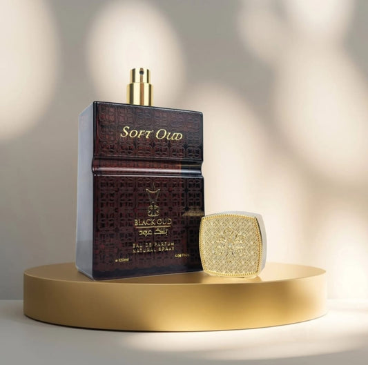 Soft Oud VIP perfume by Black Oud – bottle with box